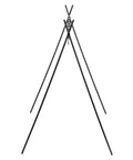 Portable Aluminum Camping Storage Hook Rack With Six Hooks Foldable Tripod Design for Mountaineering and BBQ Tools