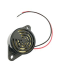 Round black speaker with wiring, part of Smart Home Access Control System With Remote 600lbs Magnetic Door Lock Kit 12V Fail Safe NC Mode