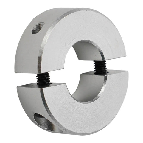 Heavy Duty Aluminum Double Split Shaft Superior Grip Collar Clamp Ring Machinery Automotive Soft Shafts Low Load Anodized Shiny Finish Durable Bad Ass Tool Pro Level Gear Available For All Types 20mm Sizes, 20mm aluminum split shaft clamp ring