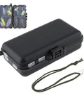 Compact Fishing Tackle Box With Clear Lids Nine Compartment Double Layer Lure Organizer for small baits and gear, portable design