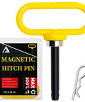 Heavy Duty Magnetic Hitch Pin One Half Inch For Lawn Mowers And Trailers One Handed No Fuss Easy Hook On Off No Rust