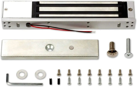 Door Access System With 600Lb Mag Lock Entry Control Panel 110V Power Supply RFID Reader Exit Button Enroll RFID USB Reader Card