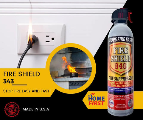 Fast Action Aerosol Fire Suppressant Spray 18 Oz Quick Knockdown For Grease Electrical And Wood Flames Keep Your Home Car Or Rv Locked And Loaded In A Pinch Compact Emergency Firefighter For Garage Kitchen And Boat