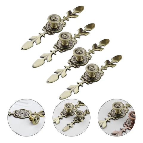 Vintage Nostalgia Door Handles Set For Cabinets And Drawers Antique Style Metal Pulls With Screws Retro Cabinet Knobs Set