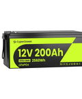 12V 200Ah LiFePO4 Deep Cycle Battery With 2560Wh Heavy Duty 200A BMS Low Temp Cutoff Grade A Cells Up To 15000 Cycles