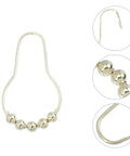 15 Piece Shower Curtain Hooks With Beads Iron Gold Finish Smooth Glide Roller Rings for Easy Bathroom Curtain Hanging