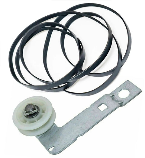 DIY Friendly Dryer Drum Idler Pulley And Belt Replacement For Maytag MGD3500FW0 Restore Quiet Tumble Easy Install Durable OEM Style Replacement Part Kit, pulley and belt set