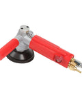 4-inch pneumatic wet stone polisher, side view with red handles, suction base, water fittings