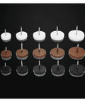 No Fuss Chair Leg Floor Protectors 30 Pack Adjustable Furniture Glides with Thick Felt Caps in various colors and sizes