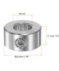 4 Pack Shaft Collars 304 Stainless Steel Bore Seven Sixteenth Inch Outer Diameter Seven Eighths Inch Width Seven Sixteenth Inch Set Screw Rings