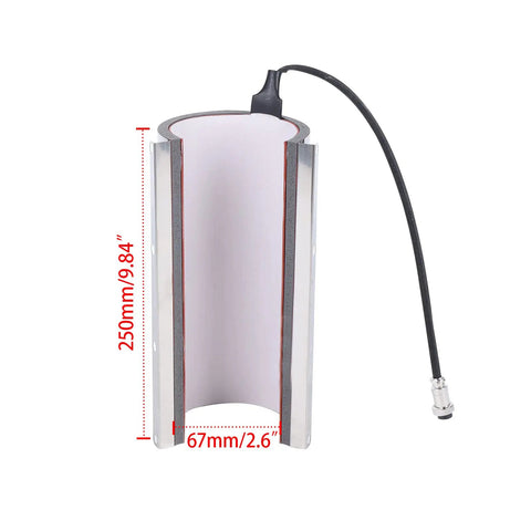 20oz Sublimation Mug Heating Attachment For Tumbler With Heat Press Machine Durable Silicone And Stainless Steel Cup Transfer Plate Replacement Heating Element 110V Silver