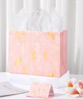 Two Pack 13 Inch Large Gift Bags Set With Greeting Card And Tissue Paper Reusable Nonwoven Gift Wrap Bags With Handles