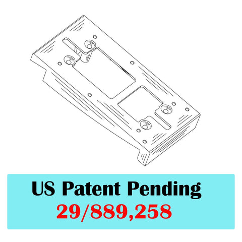 Illustration of Vinyl Siding Mount For Video Doorbell 2020 2 3 4 3Plus 4Plus No Tilt Fixes Angled Install with patent pending label