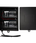 Heavy Duty Steel Battery Box With Two 12V 7Ah Lead Acid Cells For 12Volt To 24Volt Driveway Swing Gate Openers with wiring.