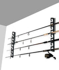 Heavy Duty Fishing Rod Ceiling And Wall Rack Hangs In Your Garage Cabin Or Basement And Holds Up To 8 Rods And Reel Combos With Anti Corrosion Steel Construction