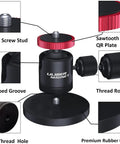 60lb Magnetic Camera Mount With Mini Ball Head Rubber Coated Neodymium Magnet Quarter Inch 20 Tpi Male Thread Stud Heavy Duty Base