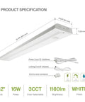 Swivel LED Under Cabinet Lighting Kit 32 Inch, Dimmable Linkable Under-Cabinet Lights With Plug-In Or Hardwire Install, 3 CCT 2700K-4000K