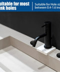 Top Notch Black Kitchen Sink Hole Cover Plugs For Standard Counter Drain Openings Two Pack Stainless Steel Swap Pieces near faucet.