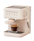 Kickstart Your Daily Hype With This Top Shelf Italian Espresso Coffee Maker features a glass of espresso brewing.