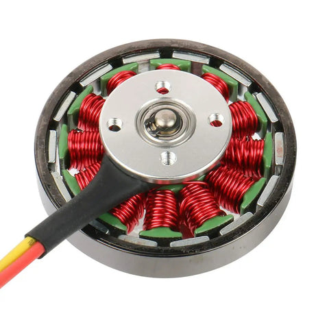 Close-up of Heavy Duty 5010 Brushless Motor 350KV To 750KV with red coils, designed for custom DIY RC drone projects.