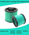 HEPA Cartridge Filter Replacement For DEWALT 4 Gallon Wet Dry Vacuums DXV Series DXVC4003 Washable, two filters shown