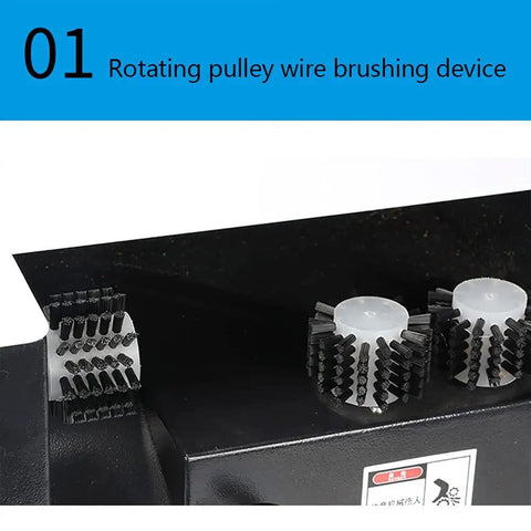 Heavy Duty Auto Wire Twisting Machine For Cable Splitting And Stripping, featuring a rotating pulley wire brushing device.