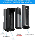 No Sweat Anti Theft Security Cage For Modern Battery Doorbells Featuring Seamless 360 Degree Swivel and Tough Weatherproof Housing, detailed parts view.