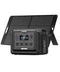 Beast Portable Solar Generator With Panels Included, 2000W Pure Sine Wave Power Station, shown with 100W solar panel