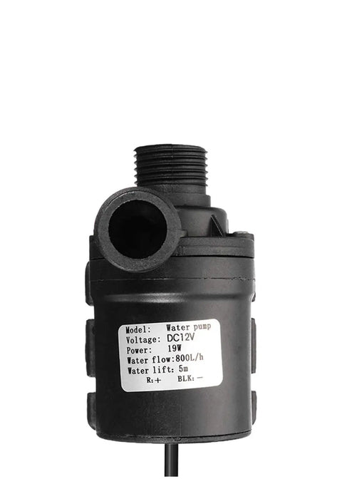 12V Brushless Magnetic Drive Submersible Water Pump Ultra Quiet 800 LPH Capacity for Fish Tanks Front View
