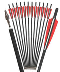 Carbon Crossbow Bolts Set 16 17 18 20 22 Inch With Screw In Broadheads For Hunting And Target Practice Low Hand Shock Durable Arrows