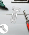 Beefy Heavy Duty Stainless Steel Trailer Door Hinge Set For Trailers, Containers, And Coastal Use, Corrosion Resistant, Quiet Operation, Easy Install, Triangle Hole Spacing 58x41mm, Built Tough For Marine And Outdoor Gear, shown with drill and pliers