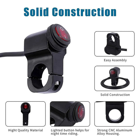 Wiring Harness Switch Kit For Motorcycle LED Lights With 3 Modes Always On Strobe Left Right Flash Upgrade IC Intelligent Control Driving Lights System