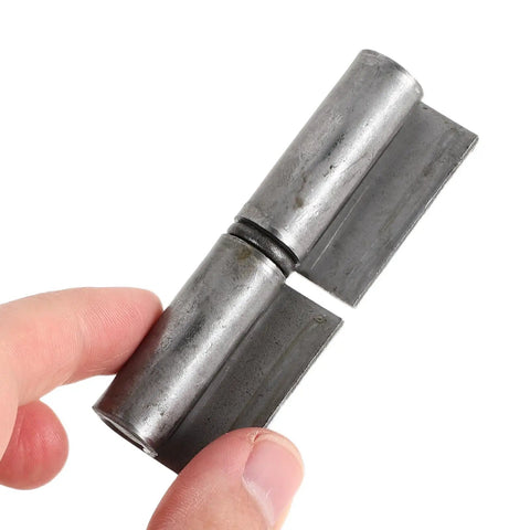 Heavy Duty Weldable Steel Lift Off Flag Hinge Set Built Tough For Doors Gates And Ramps 3 By 0.5 Inch 10 Pieces Industrial Grade Detachable Flag Hinges For Secure Easy Maintenance. weldable steel lift-off hinge, 3x0.5 in, shown in hand