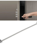 2 Pack 408Mm Stainless Steel Flexible Door Conduit for Electrical Wiring and Wire Protector, installed on a door