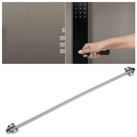 2 Pack 408Mm Stainless Steel Flexible Door Conduit for Electrical Wiring and Wire Protector, installed on a door