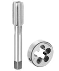 High Speed Steel 3/4-16 UNF Tap and Die Set for precision threading, 4.4 in tap, 1.46 in die, durable metalwork tool