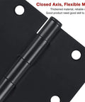 Close-up of Six Pack Matte Black Interior Door Hinges Three Point Five Inch Round With Five Eighths Inch Radius Heavy Duty Hinges