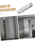 360 Degree Stainless Steel Invisible Pivot Hinges for Secret Bookcase Doors Heavy Duty Concealed Door Hardware Rotatable Hidden Hinge System for Seamless Low Profile Door Integration shown in various applications.