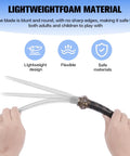 Hands holding a Two Piece Dope Lightweight Foam Dagger Set With Blunt Tips For Adults And Kids Safe Halloween Cosplay Accessory