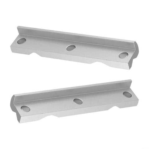 Beefy Heavy Duty Milling Steel Vise Hard Jaw Replacement Plates For 4 Inch 5 Inch 6 Inch 8 Inch Vises Installation Included Expands Clamp Range For Pipes And Cylinders Protects Workpieces From Bumps And Scratches, silver magnetic pair