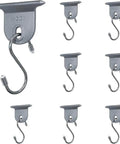 RV Awning Hooks For Lights And Accessories, S Shaped Camping Hanger Set, 8 Pairs, Stainless Steel, Grey Finish
