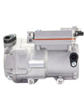 Top Shelf 540V DC Electric Air Conditioning Compressor With Integrated Water Pump for EV Cars Trucks And Buses, side view showing details.