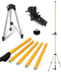 Beefy Telescoping Laser Level Pole With Tripod For Construction Reaches Twelve Feet Three Point Seven Meters Includes One Quarter Inch By Twenty Inch Mount