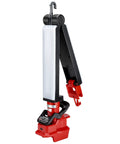2400LM LED Work Light Clip On Light For Milwaukee M18 18V Battery with folding design and hooks, shown upright on a white background