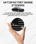 4 Piece 56 Mm Us Flag Wheel Center Caps 3D Black Metal Rim Hub Covers shown in hand, featuring patriotic design for trucks and SUVs.