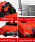 Heavy Duty Permanent Lift Magnet With No Hassle Release Lever For Shop Cranes And Hoists Rock Solid NdFeB close-up of lifting ring and structure details.