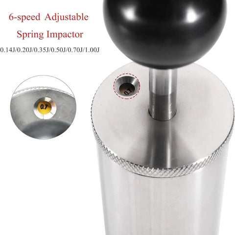 Impact Test Rig For Lab Grade Use With Adjustable Hammer Impactor And Multiple Energy Levels Realistic Impact Simulation For Casing Durability And Safety Testing 0.35J, silver metal