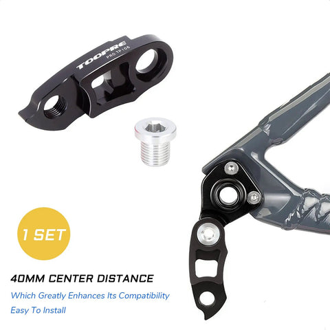 Beefed Up Bike Derailleur Hanger Extender Kit For 34T To 52T Flywheels With M10 Screws Rear Derailleur Extension Hollow Out Design