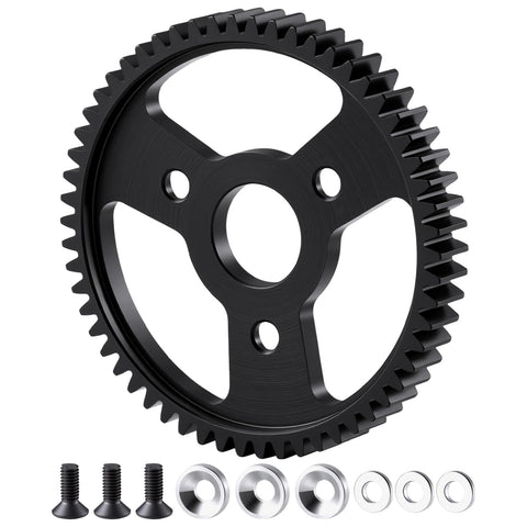 Carbon Steel Spur Gear Set For 1x10 RC Cars 54T 56T 58T 32P 0.8M CNC Machined Beefy Upgrade Direct Replacement For Traxxas Slash Rustler Stampede And More