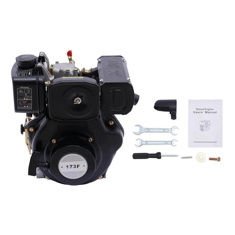 5HP Diesel Engine 4 Stroke 247cc Vertical Single Cylinder Air Cooled Manual Start with accessories and manual
